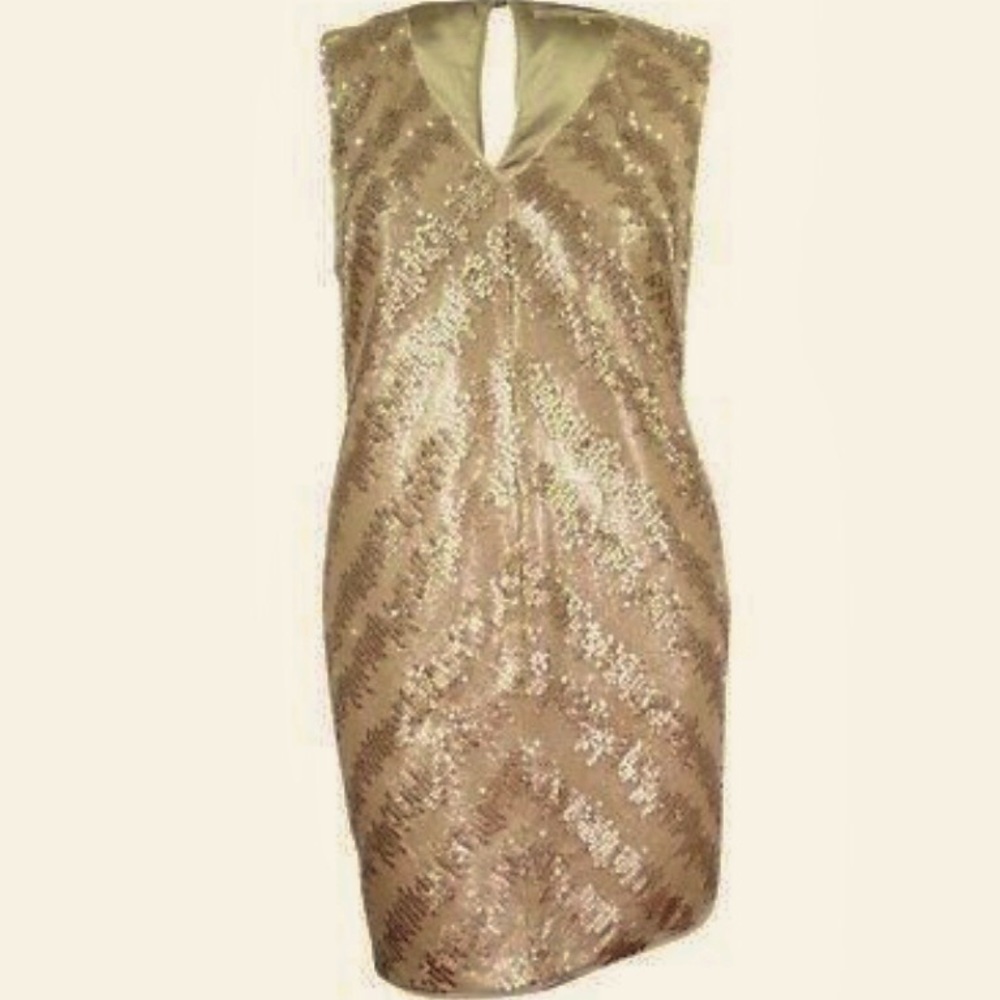Rachel Roy Gold Sequined Dress